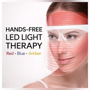 DMH Aesthetics Hands-Free LED Light Therapy Mask | Red, Blue & Amber | NWT